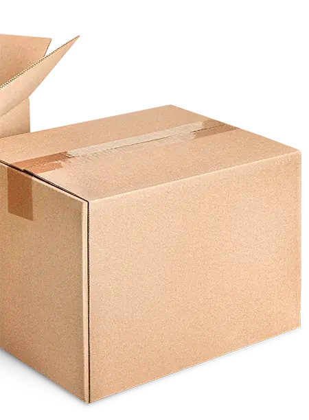 Umzugskartons als dekorative Element für Abschnitt Anfragen.